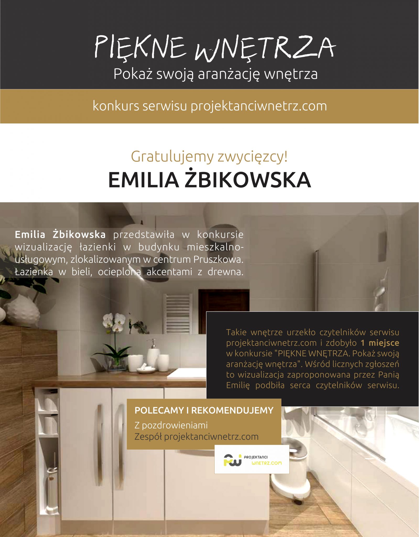 Wyniki konkursu "PIĘKNE WNĘTRZA" rekomendacja_emiliazbikowska